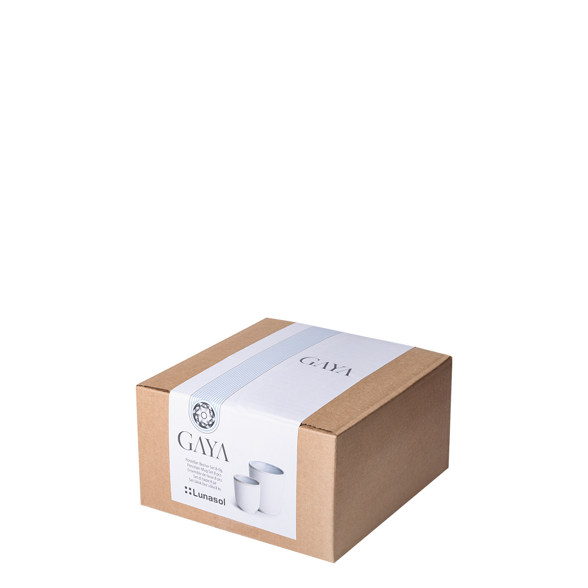 Set de tasses sans anse 8 pièces - Gaya Atelier Glacial Ice