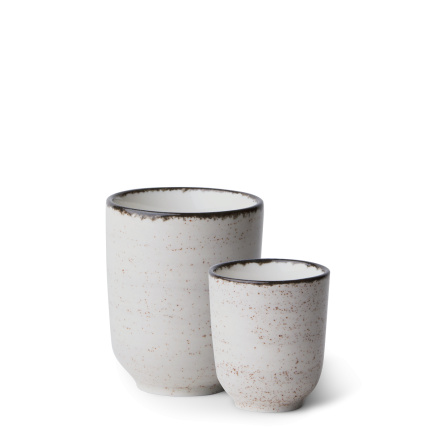 Service en porcelaine 8 pièces - Gaya Atelier gris moucheté