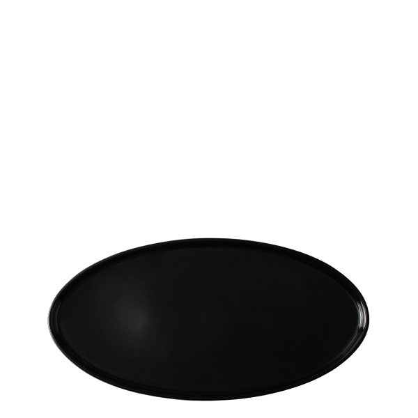 Assiette plate ovale U-Coupe 30.5 x 15.5 cm - Flow Lunasol black