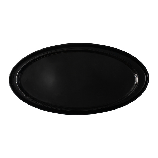 Assiette plate ovale U-Coupe 30.5 x 15.5 cm - Flow Lunasol black