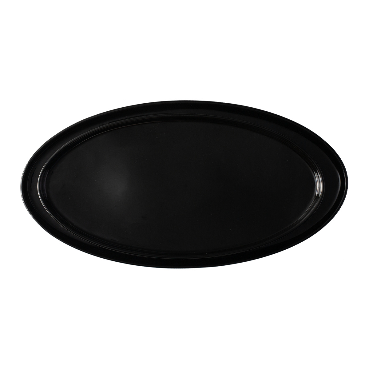 Assiette plate ovale U-Coupe 30.5 x 15.5 cm - Flow Lunasol black