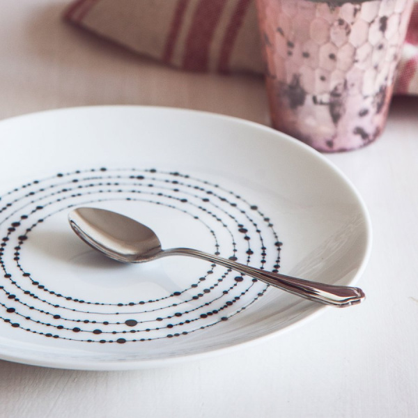 Assiette à dessert 20,5 cm set 4 pcs - Basic Dots