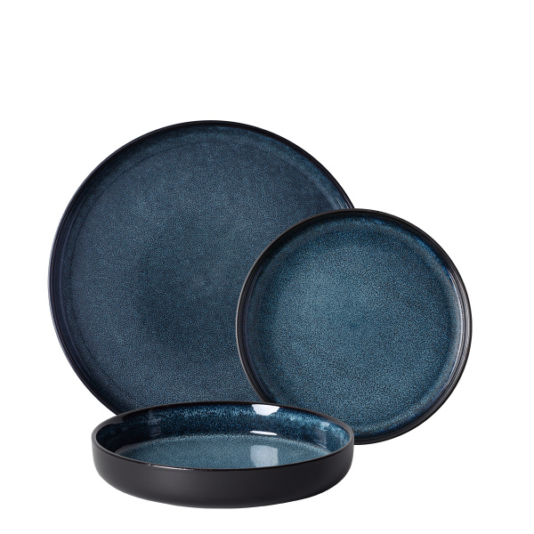 Service en porcelaine 18 pièces - Gaya Atelier Night Sky