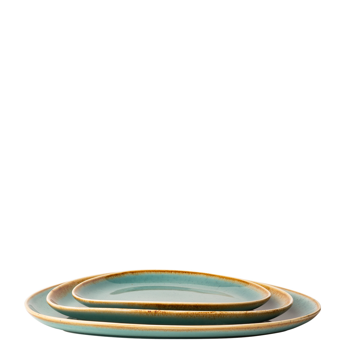 Assiette Triangle Sand turquoise 20,5 x 15,9 cm – Gaya