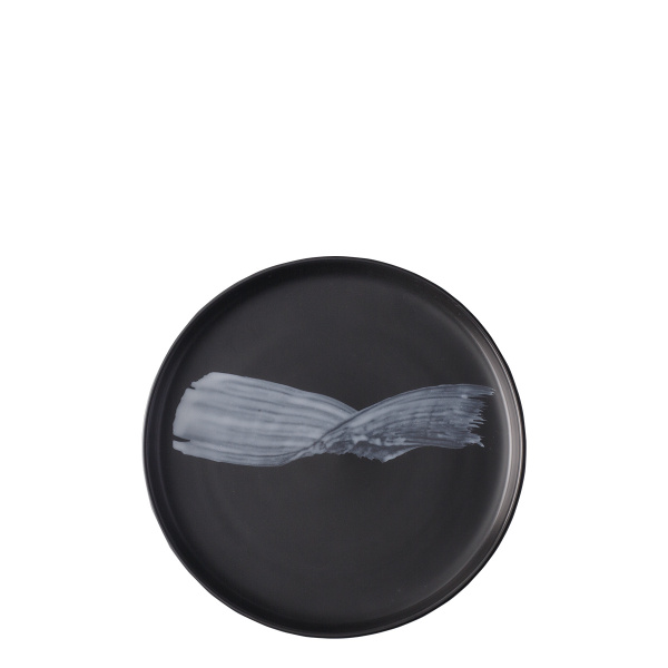 Assiette plate U-Coupe noir ø20 cm – Gaya Atelier Flow Art