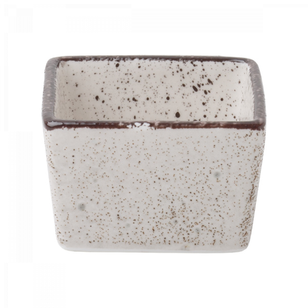 Bol carré gris vintage 7,7 x 7,6 x 4,9 cm - couleur Hotel Inn Chic