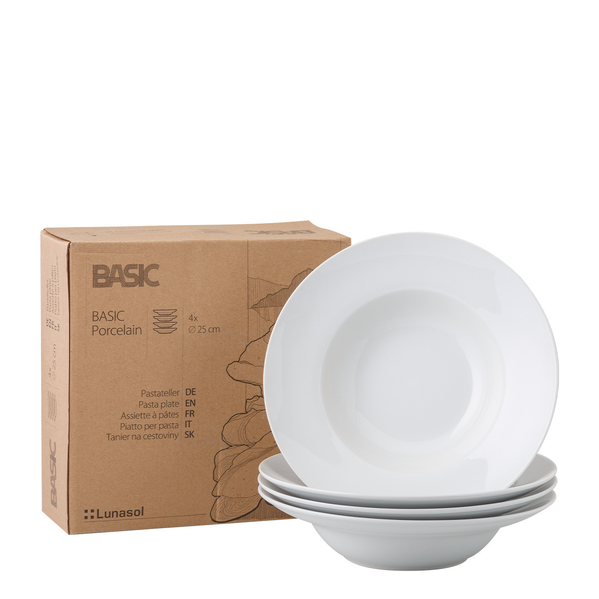 Set à pâtes 4 pièces ø25 cm - Basic