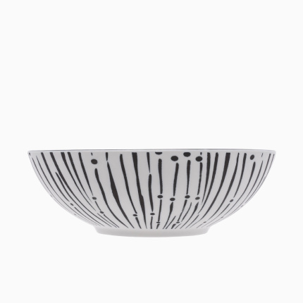 Bol à céréales blanc/noir 17,8 cm – Basic