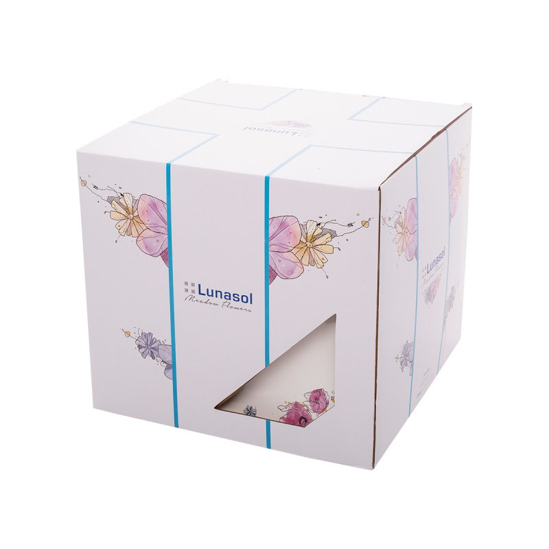 Et en porcelaine de 28 pièces Meadow Flowers avec bord bleu – Flow