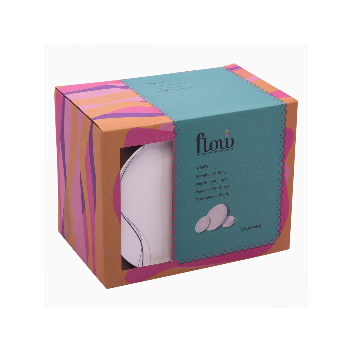 Set en porcelaine 18 pcs Waves – Flow