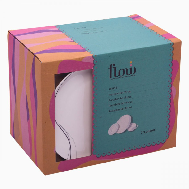 Set en porcelaine 18 pcs Waves – Flow