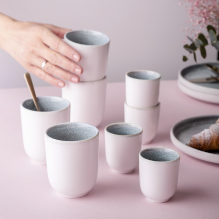 Set de tasses sans anse 8 pièces - Gaya Atelier Glacial Ice