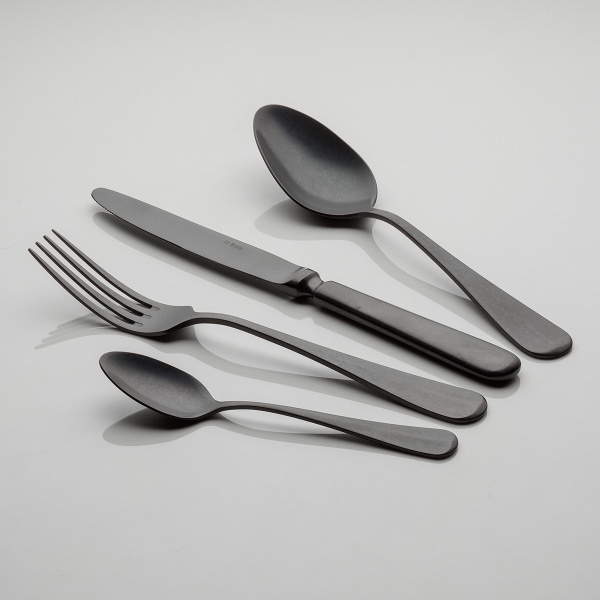 Set de couverts 24 pcs – Dessert – Baguette Vintage noir Stone Wash