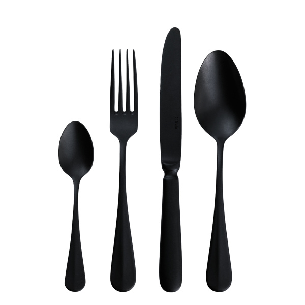 Set de couverts 24 pcs – Dessert – Baguette Vintage noir Stone Wash