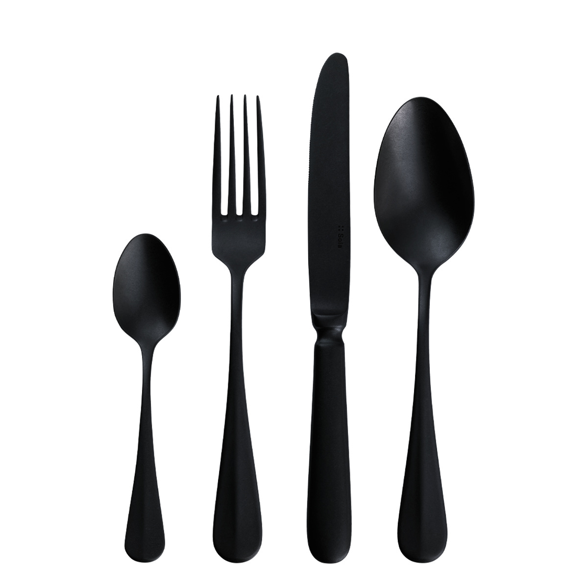 Set de couverts 24 pcs – Dessert – Baguette Vintage noir Stone Wash