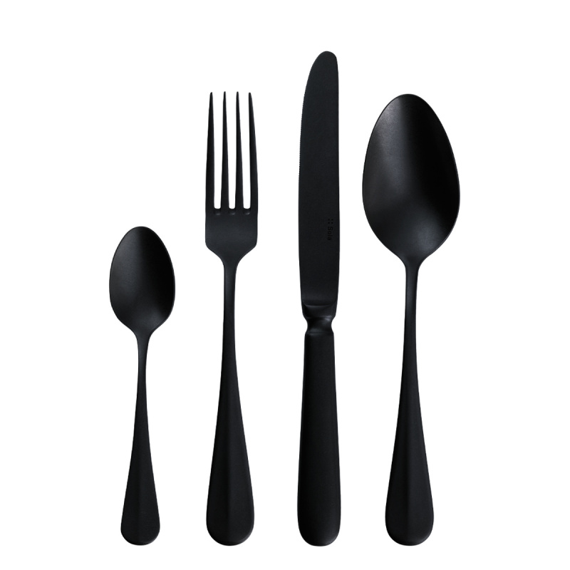Set de couverts 24 pcs – Dessert – Baguette Vintage noir Stone Wash