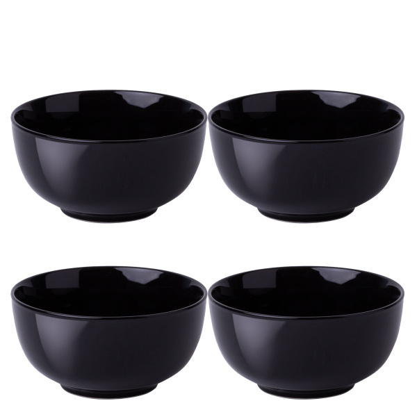 Ensemble de bols 16 cm 4 pièces noir - Flow