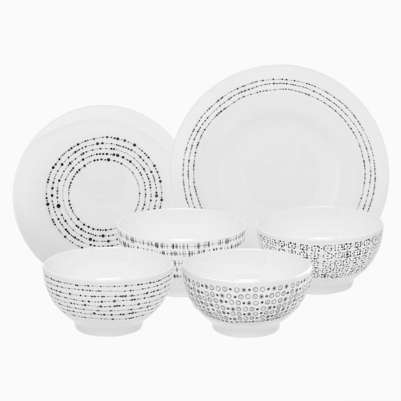 Set petit déjeuner 12 pièces - Basic Dots