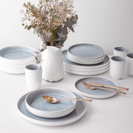 Assiette creuse Coupe 200 mm - Gaya Atelier Glacial Ice