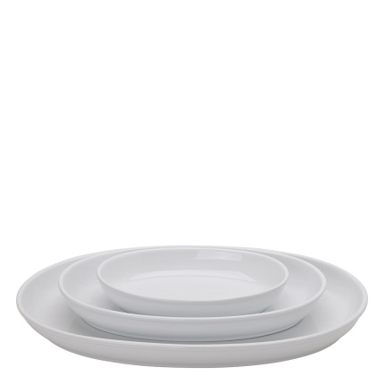 Plat à four plat blanc 25 x 17 cm - Elements