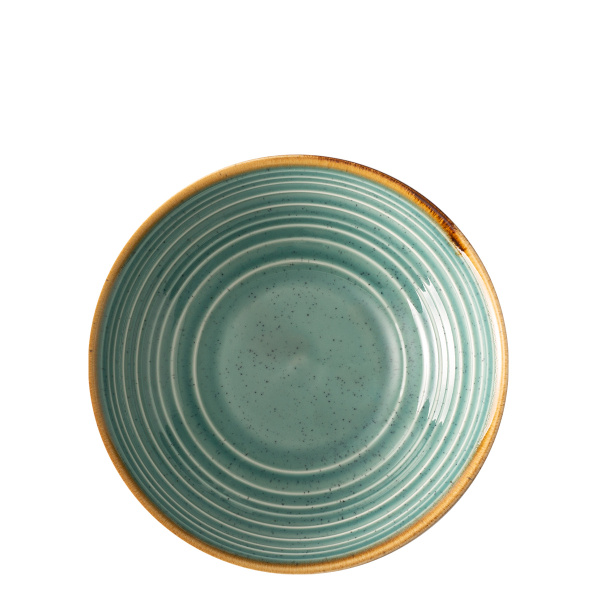 Assiette creuse Spiral Sand turquoise 19,5 cm – Gaya