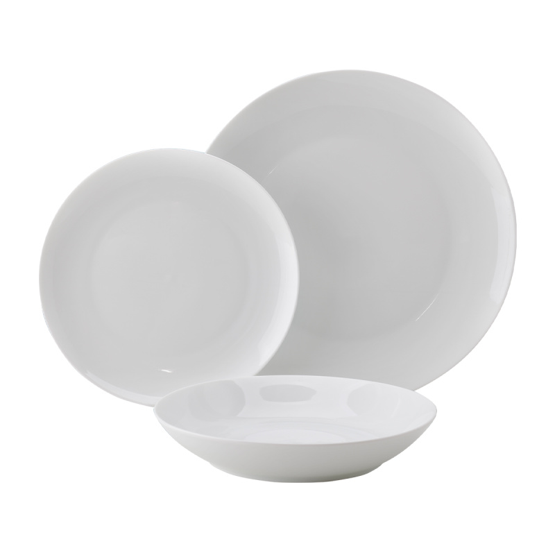 Service d'assiettes 12 pièces Flow blanc | Lunasol