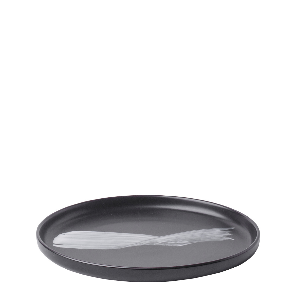 Assiette plate U-Coupe noir ø20 cm – Gaya Atelier Flow Art