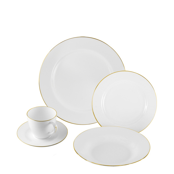 Set en porcelaine 20 pcs — Premium Platinum Line bord jaune