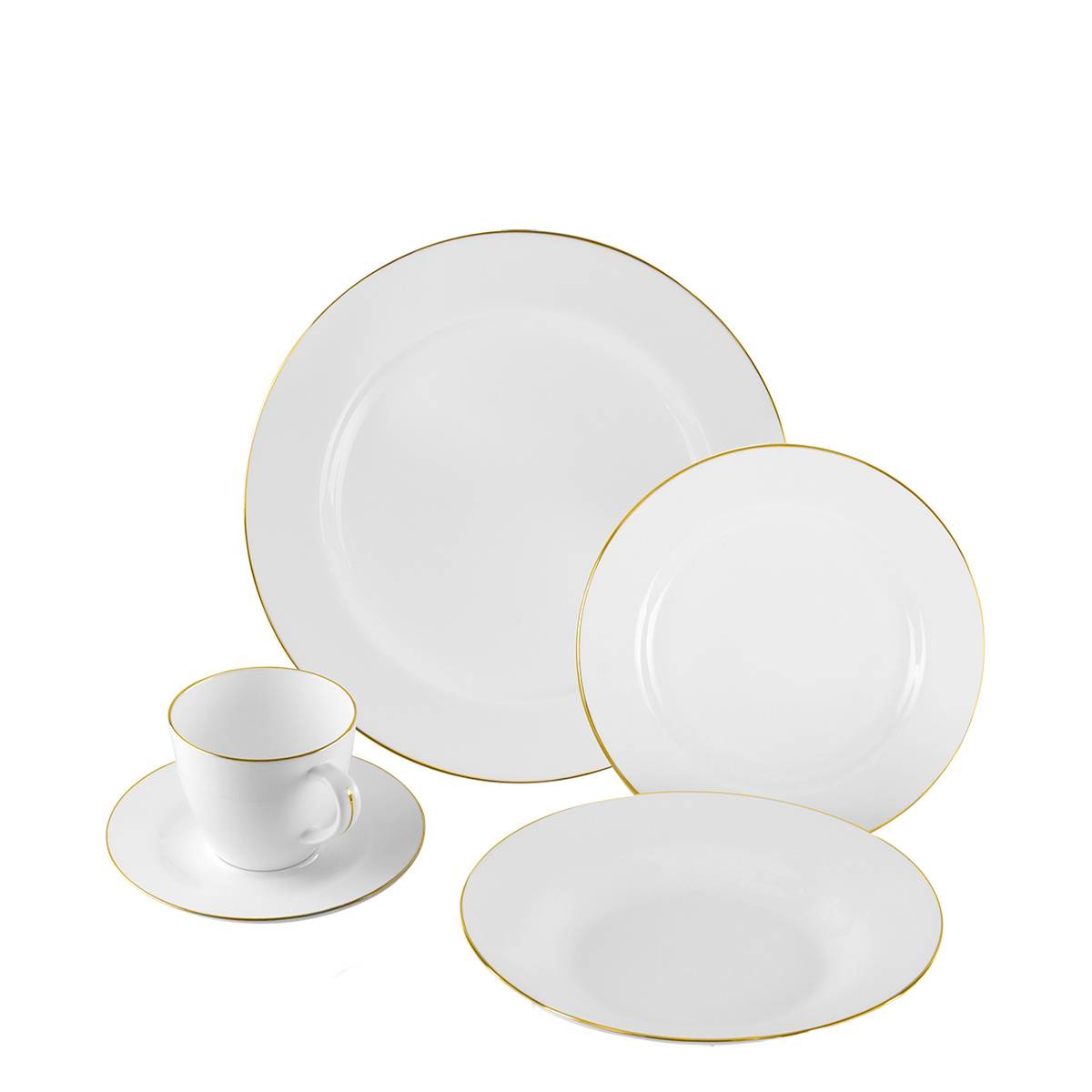 Set en porcelaine 20 pcs — Premium Platinum Line bord jaune