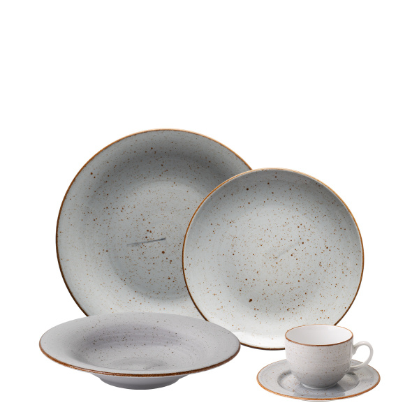 Ensemble de porcelaine 20 pièces gris - Hotel Inn Chic color