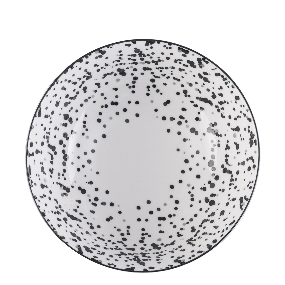 Bol à céréales blanc/noir 17,8 cm – Basic