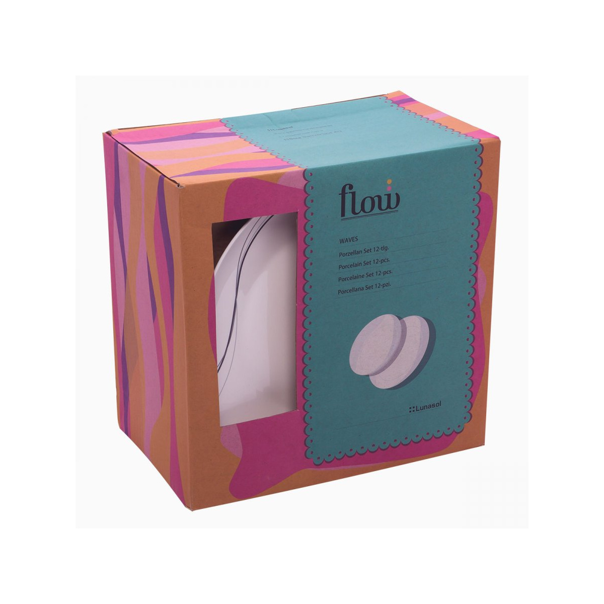 Set en porcelaine 12 pcs Waves – Flow