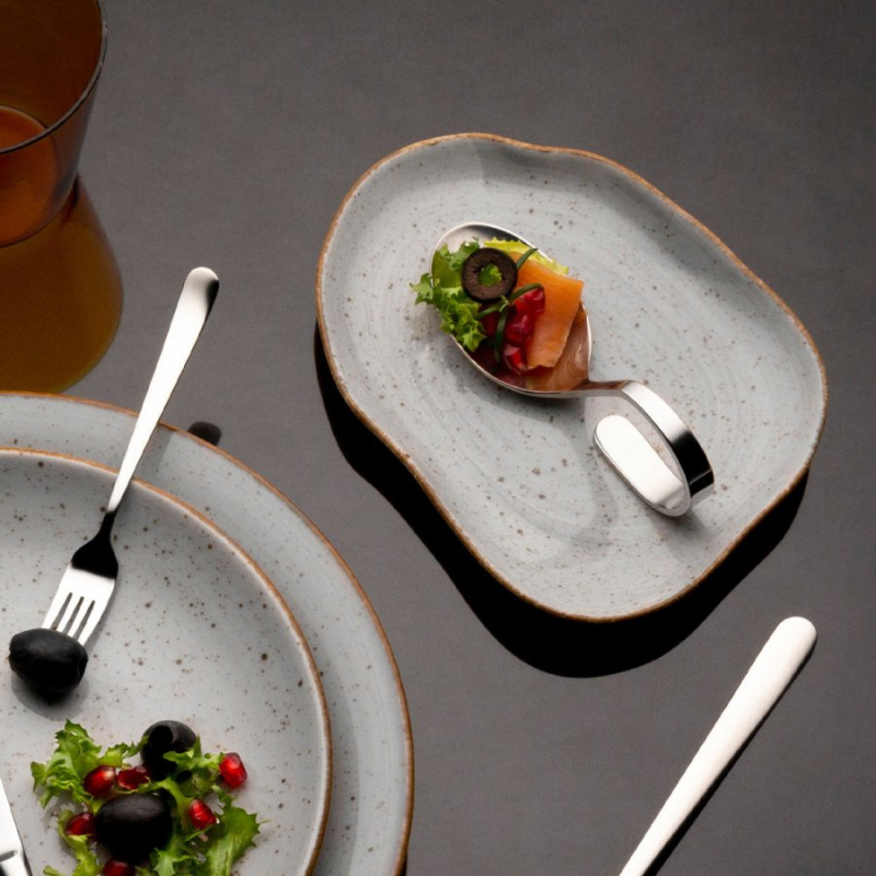 Assiette plate 17 cm grise - Hotel Inn Chic colorée