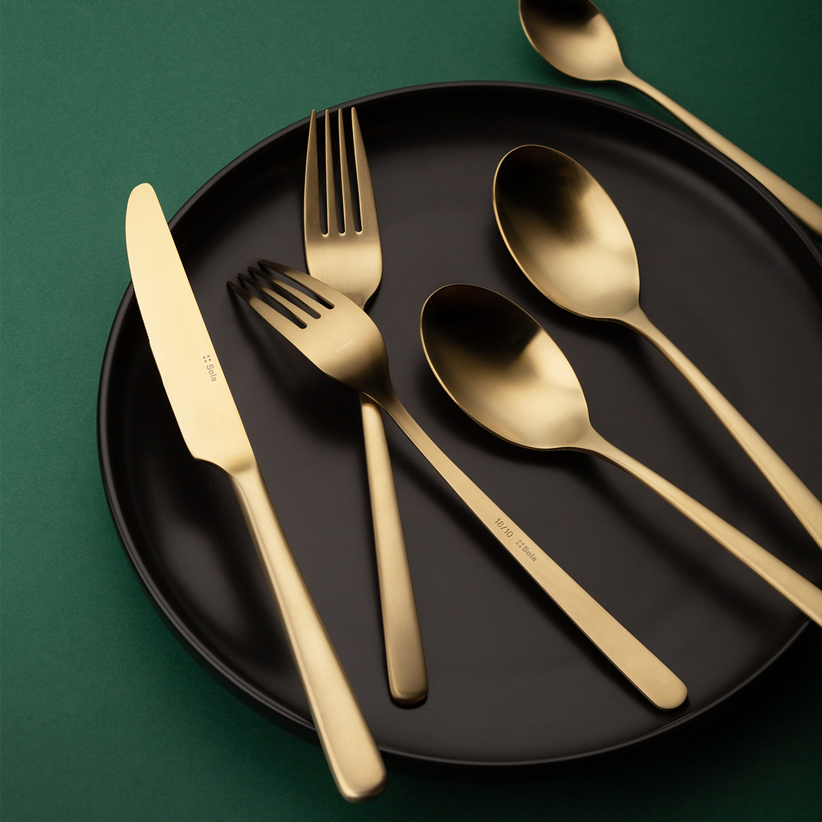 Set de couverts 24 pcs – Salamanca PVD Champagne entièrement mat