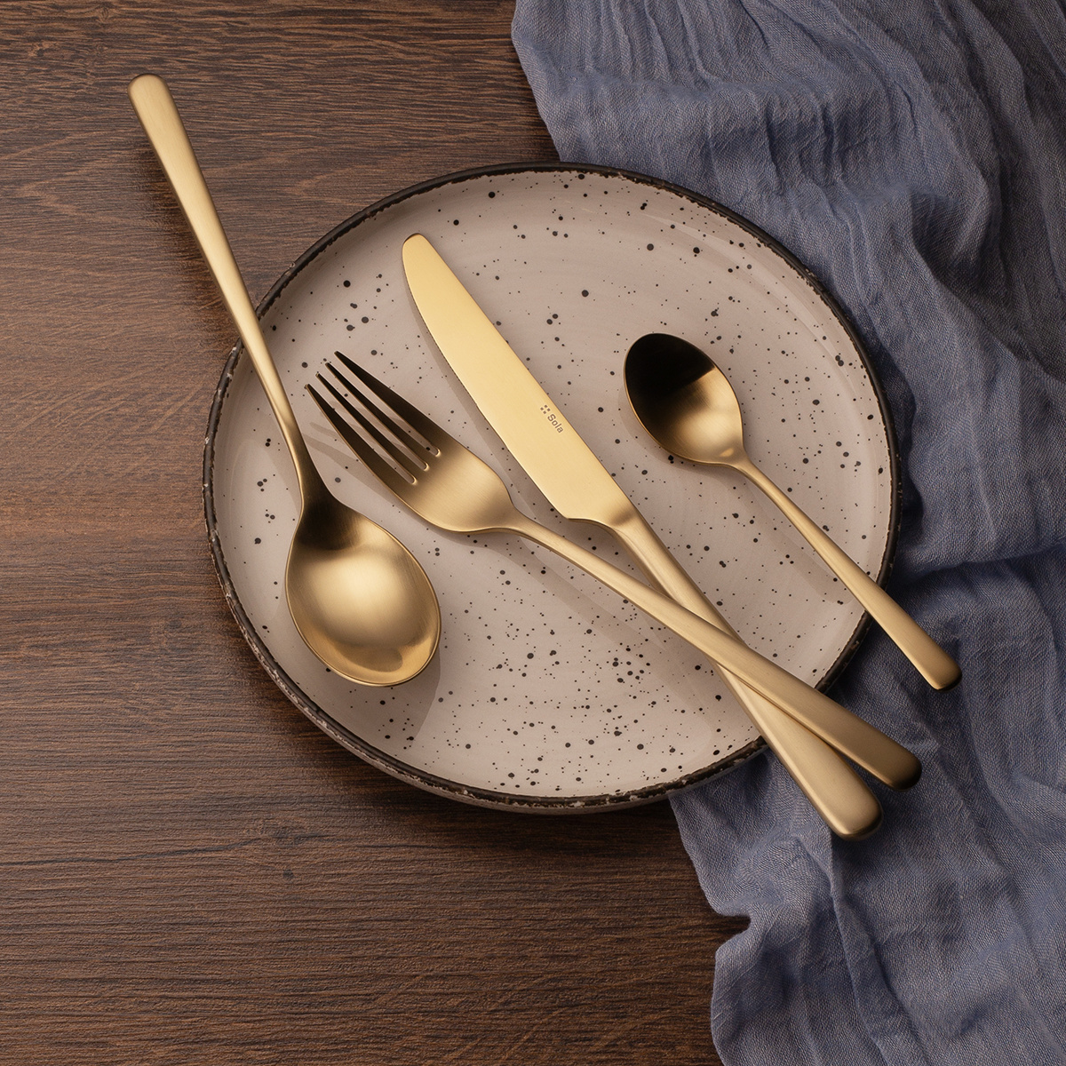 Set de couverts 24 pcs – Salamanca PVD Champagne entièrement mat