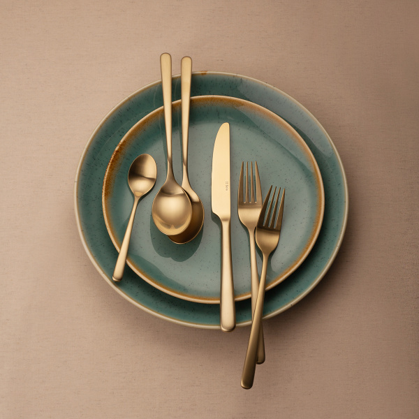 Set de couverts 24 pcs – Salamanca PVD Champagne entièrement mat