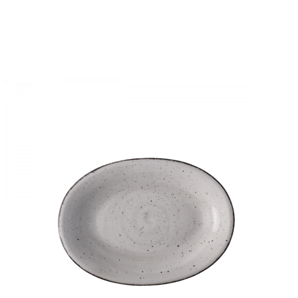 Assiette ovale Relief gris vintage ø28 cm - couleur Hotel Inn Chic