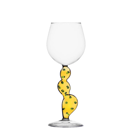 Verre à vin cactus jaune