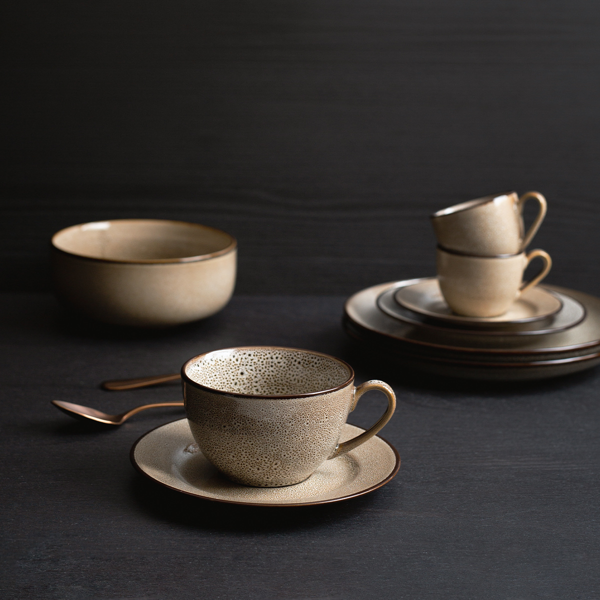 Ensemble de café 8 pièces - Elements Stone