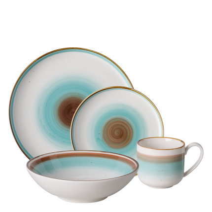 Service en porcelaine 16 pièces - Gaya RGB Rustico Lunasol
