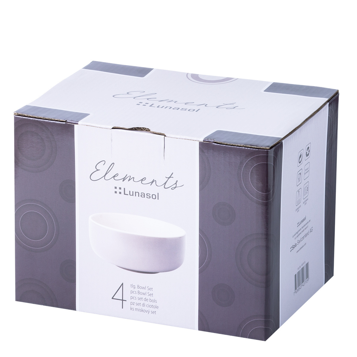 Set de 4 bols en céramique – Elements West taupe