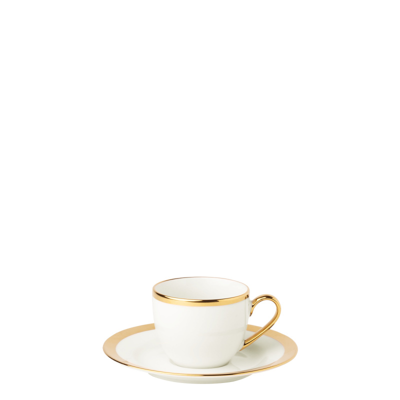 Ensemble de moka 8 pièces - FLOW Lunasol avec bord doré