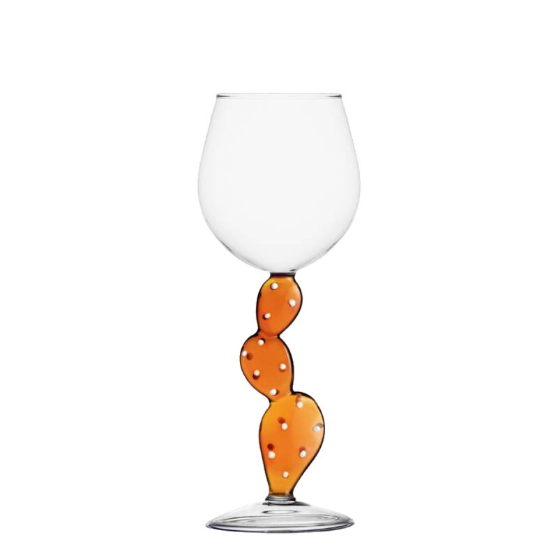 Verre à vin cactus orange - Ichendorf