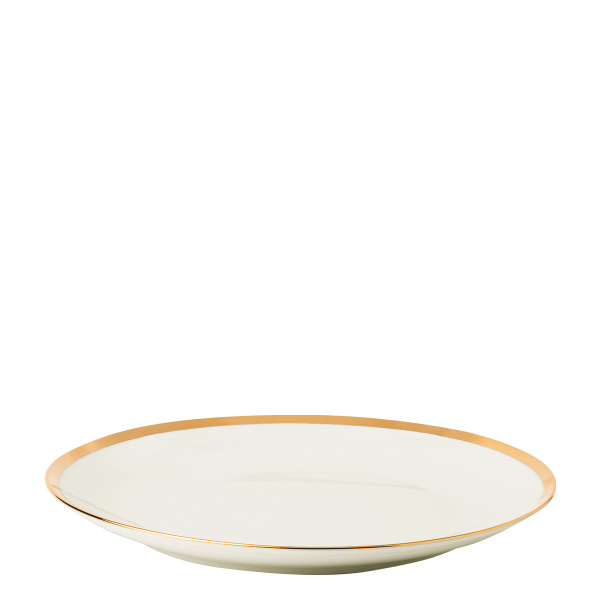 Ensemble de 4 assiettes plates Coupe ø27 cm - FLOW Lunasol avec bord doré