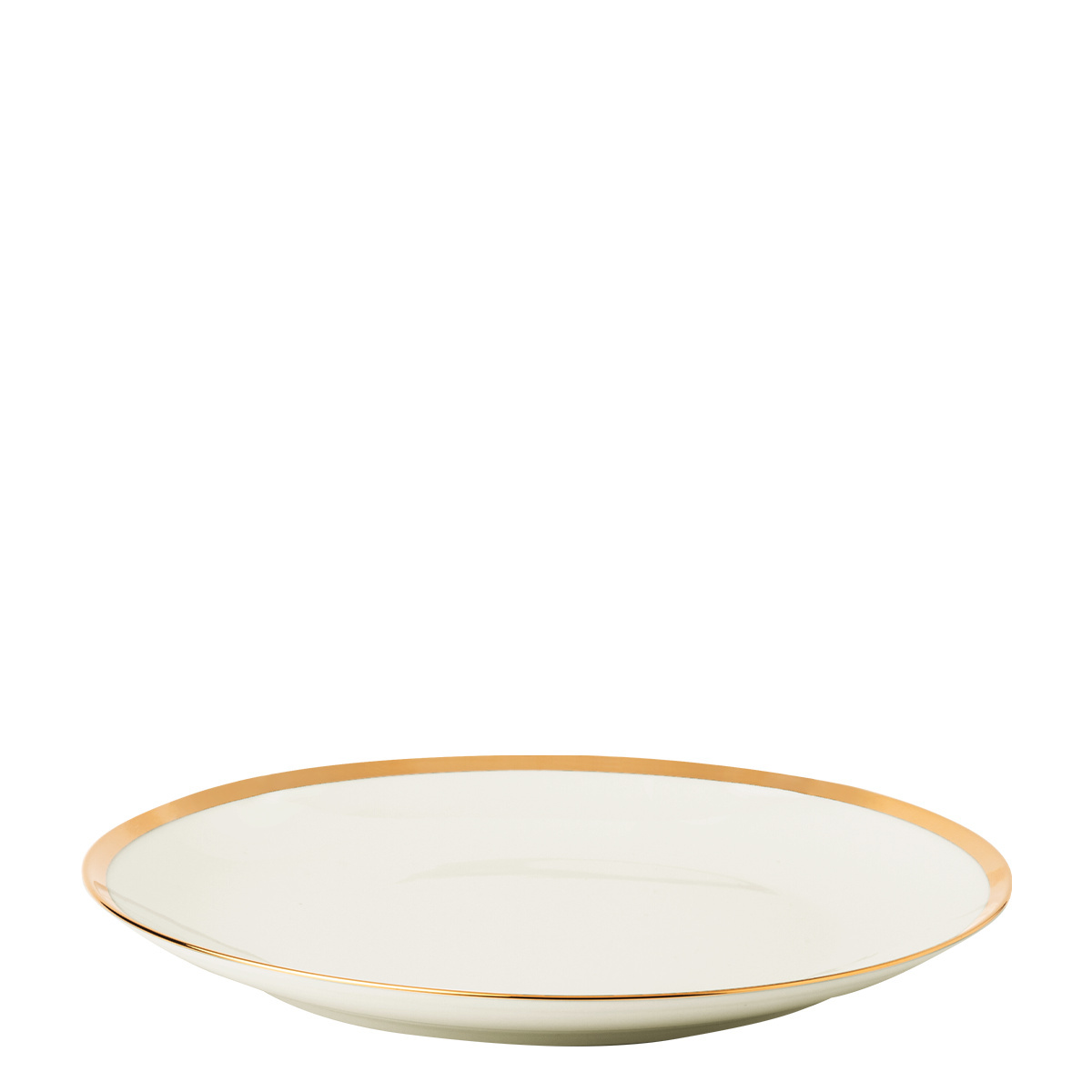 Ensemble de 4 assiettes plates Coupe ø27 cm - FLOW Lunasol avec bord doré