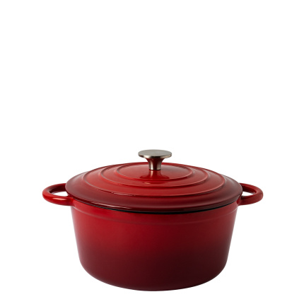 Marmite en fonte émaillée rouge ø 24 cm - Jupiter Lunasol