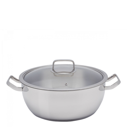 Wok Merkur avec couvercle en verre 9,6 l Master Chef Lunasol