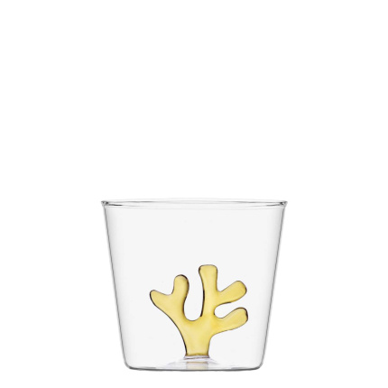 Verre avec corail jaune 350 ml