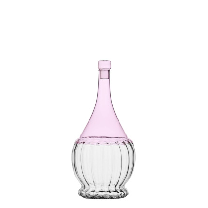 Bouteille avec bouchon rose/transparente 1,1 l - Ichendorf
