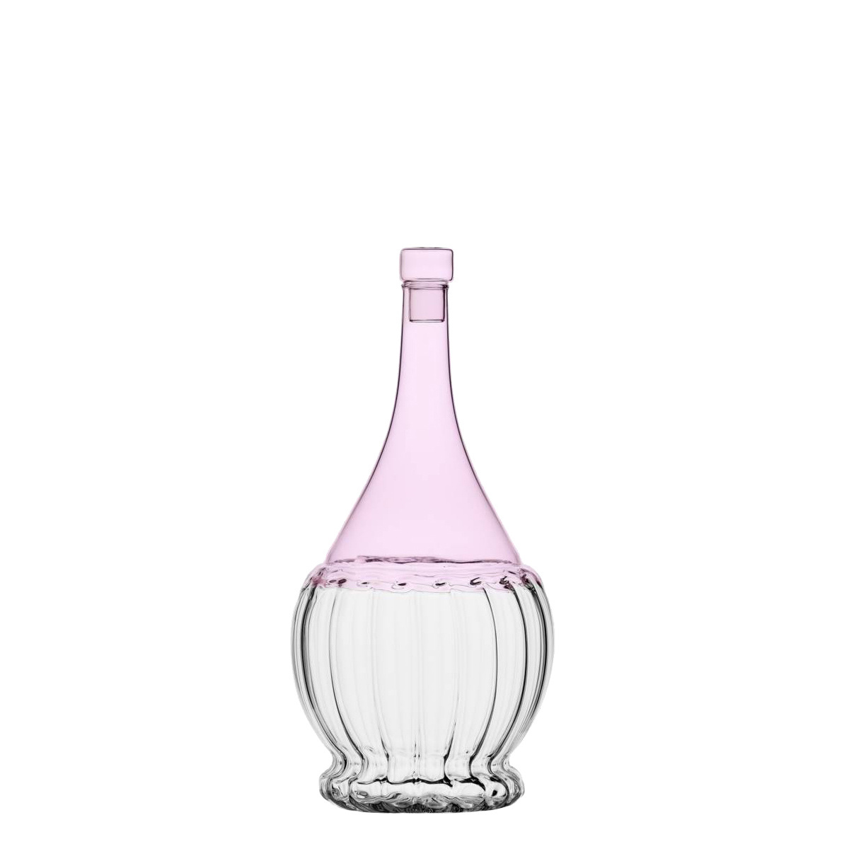 Bouteille avec bouchon rose/transparente 1,1 l - Ichendorf